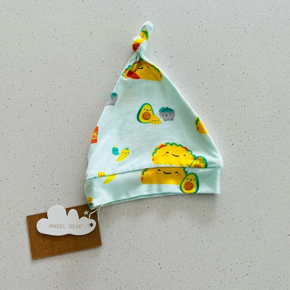 Angel Dear Bamboo Knotted Hat, Tacos Size 0-3 Months NWT - Picture 4 of 5